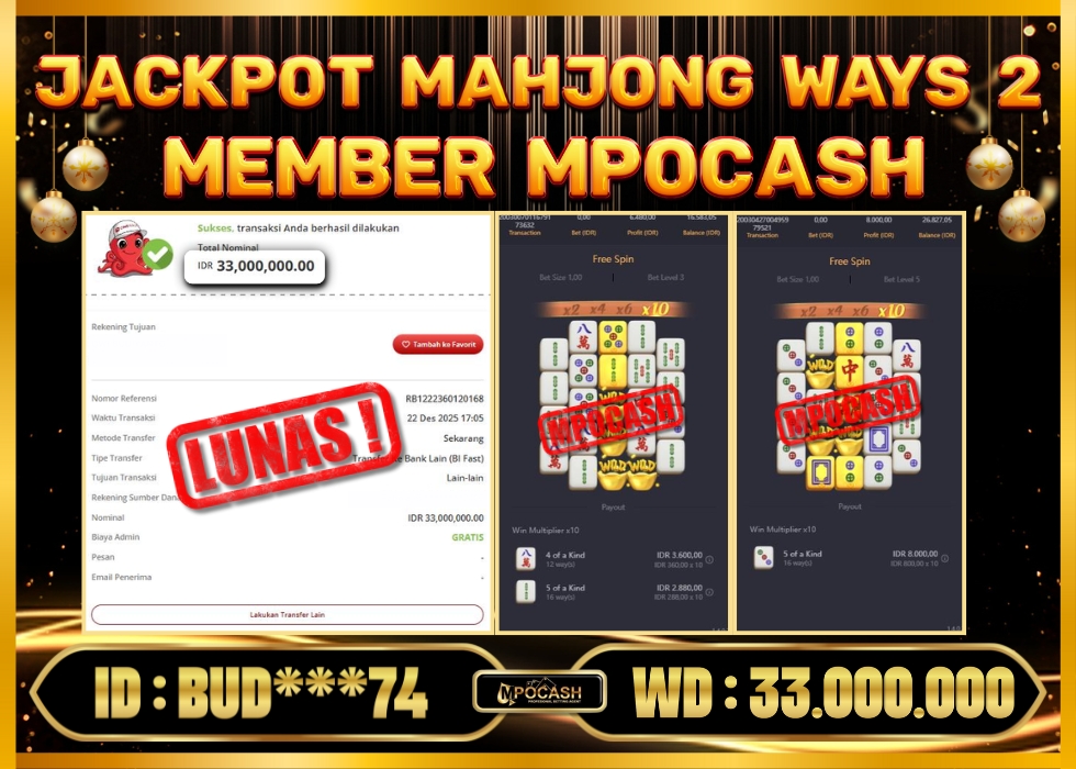 MPOCASH JACKPOT MAHJONG WAYS 2